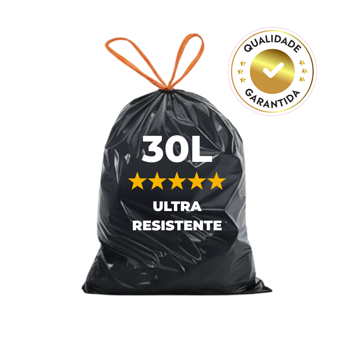 Saco para Lixo P 30L Reforçado com Alça 45un