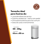 Saco para Lixo M 50L Reforçado Rolo Econômico 80un