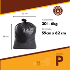 Saco para Lixo P 30L Reforçado Rolo 50un