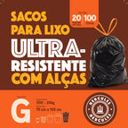 Saco para Lixo G 100L Reforçado com Alça 20un
