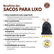 Kit 3 Sacos Para Lixo P 30 Litros Reforçado Com Alça 135un