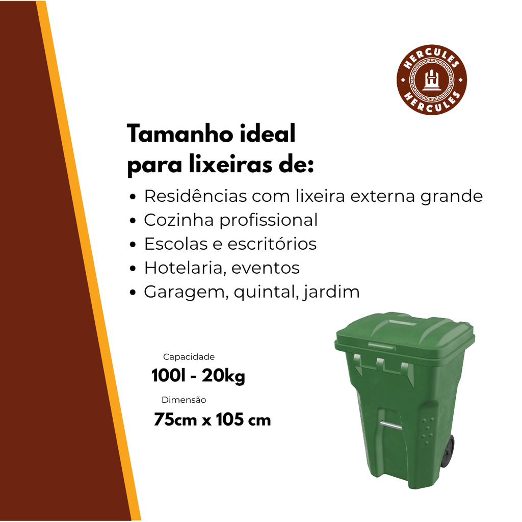 Saco para Lixo G 100L Reforçado com Alça 20un