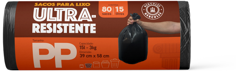 Saco para Lixo 15L em Rolo