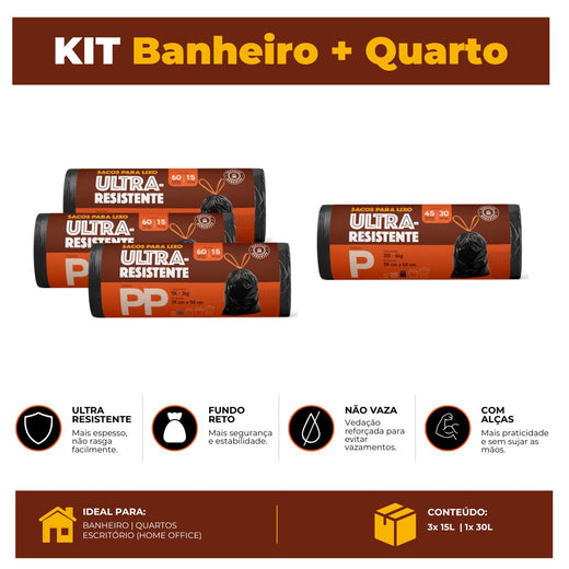 Kit Banheiro e Quartos Hércules - Premium com alça