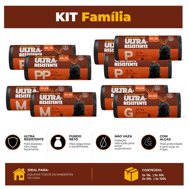 Kit Família Hércules Premium com alça