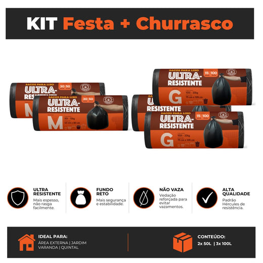 Kit Festa e Churrasco Hércules - Econômica sem alça