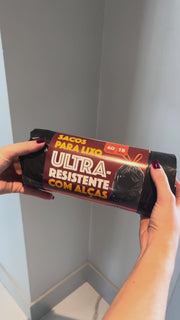Kit 3 Sacos Para Lixo PP 15 Litros Reforçado Com Alça 180un